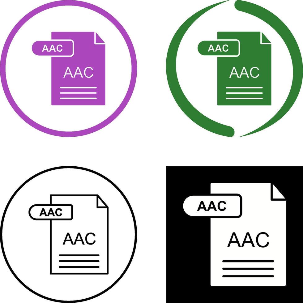 AAC Icon Design vector