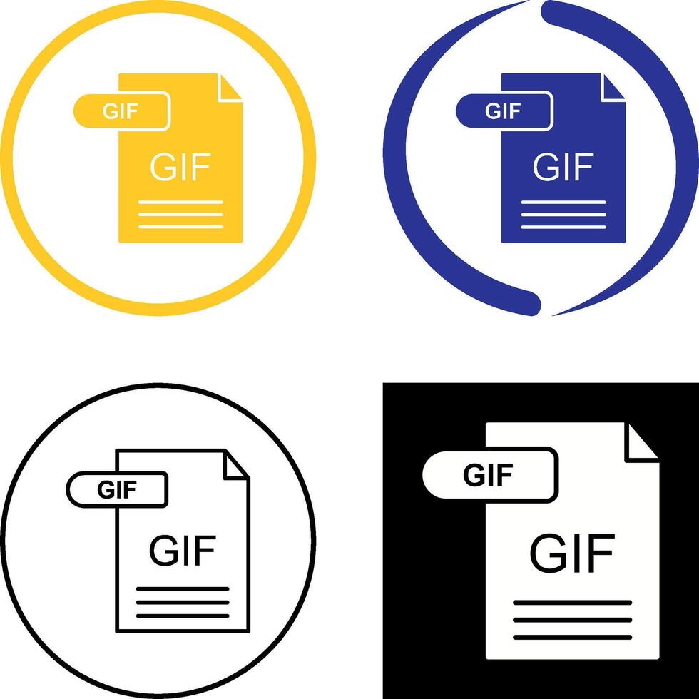 GIF Icon Design vector