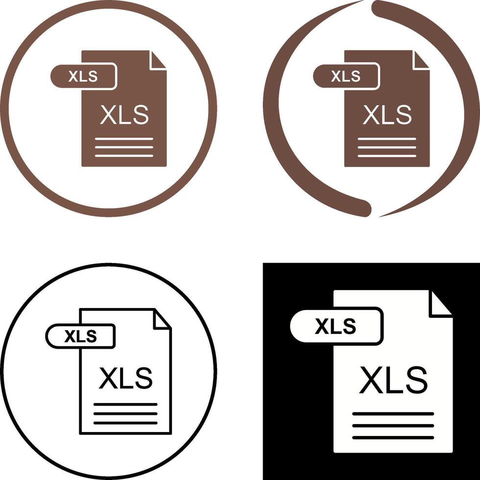 XLS Icon Design vector