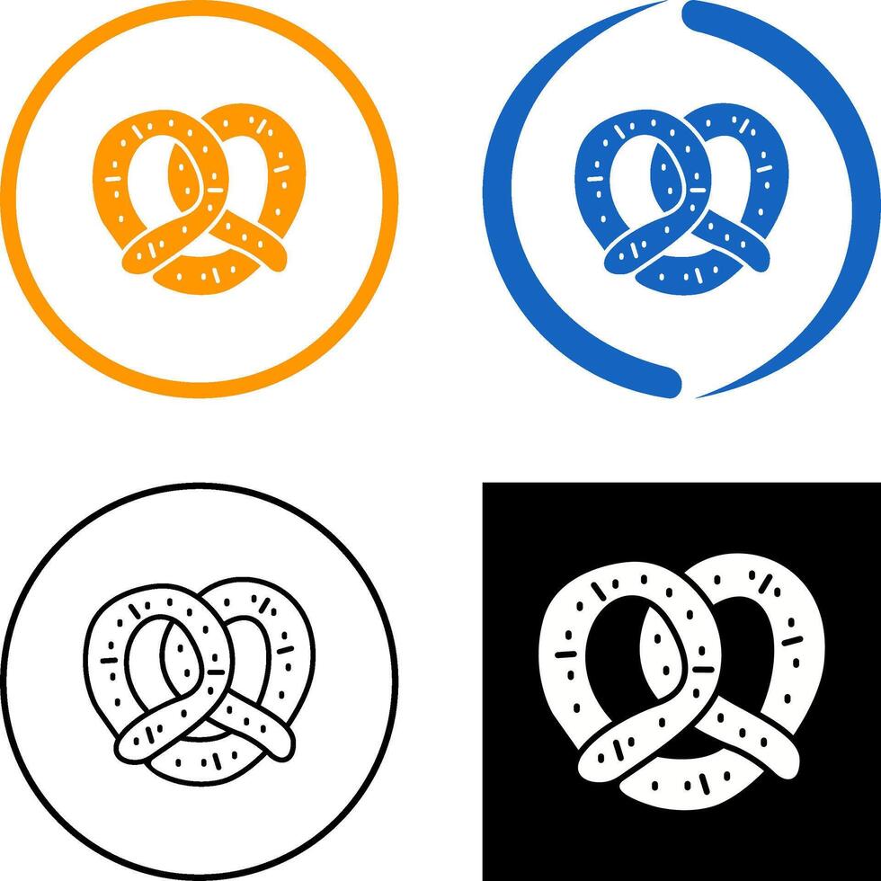 Pretzel Icon Design vector