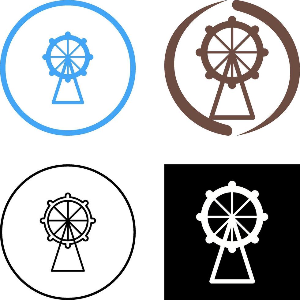 diseño de icono de rueda de la fortuna vector