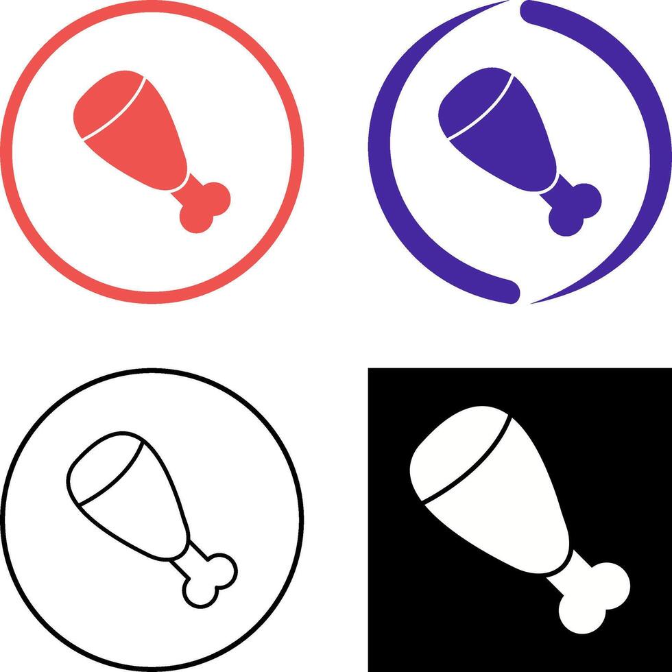 Cooked Ham Icon Design vector