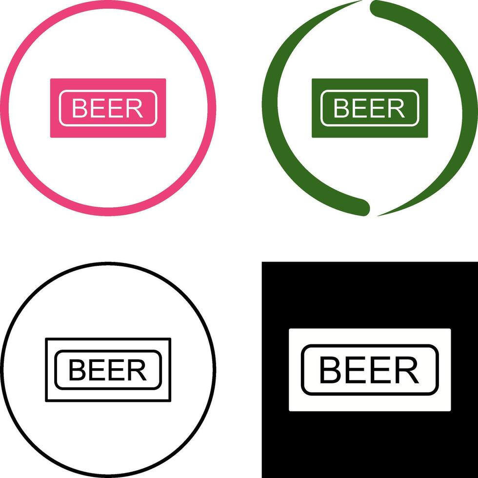 Beer Sign Icon Design vector