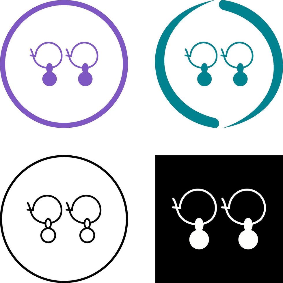 Earrings Icon Design vector