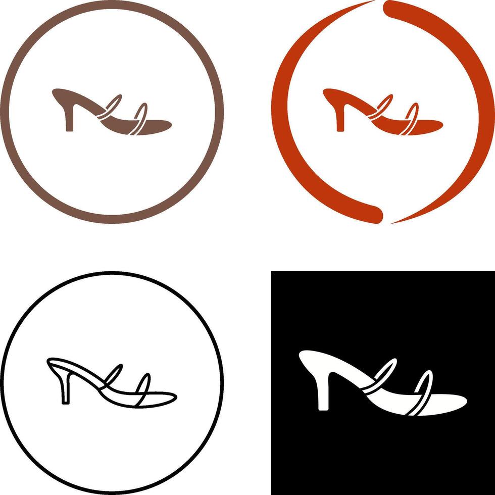Stylish Sandals Icon Design vector