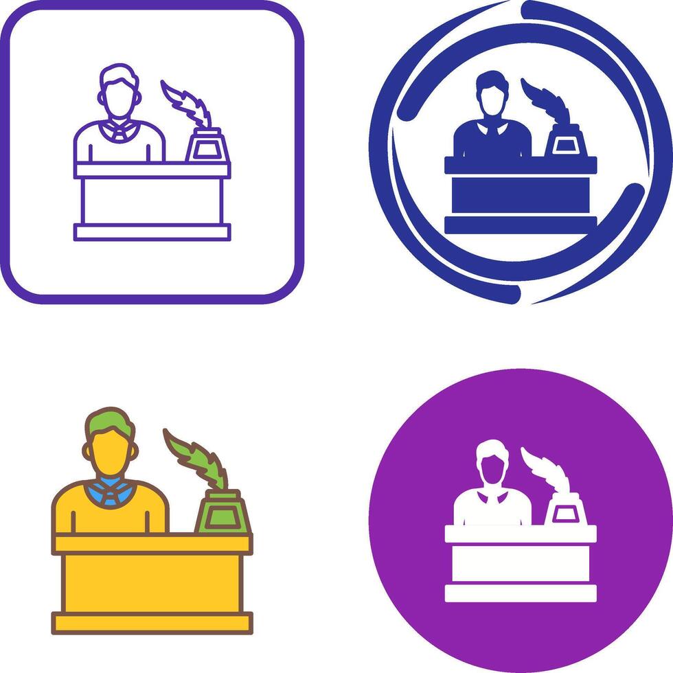 magistrate Icon Design vector