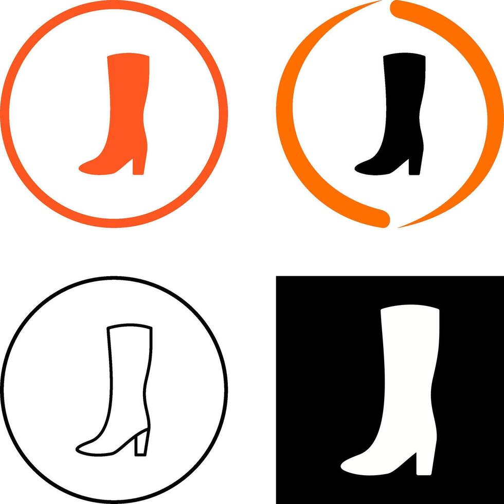 Long Boots Icon Design vector