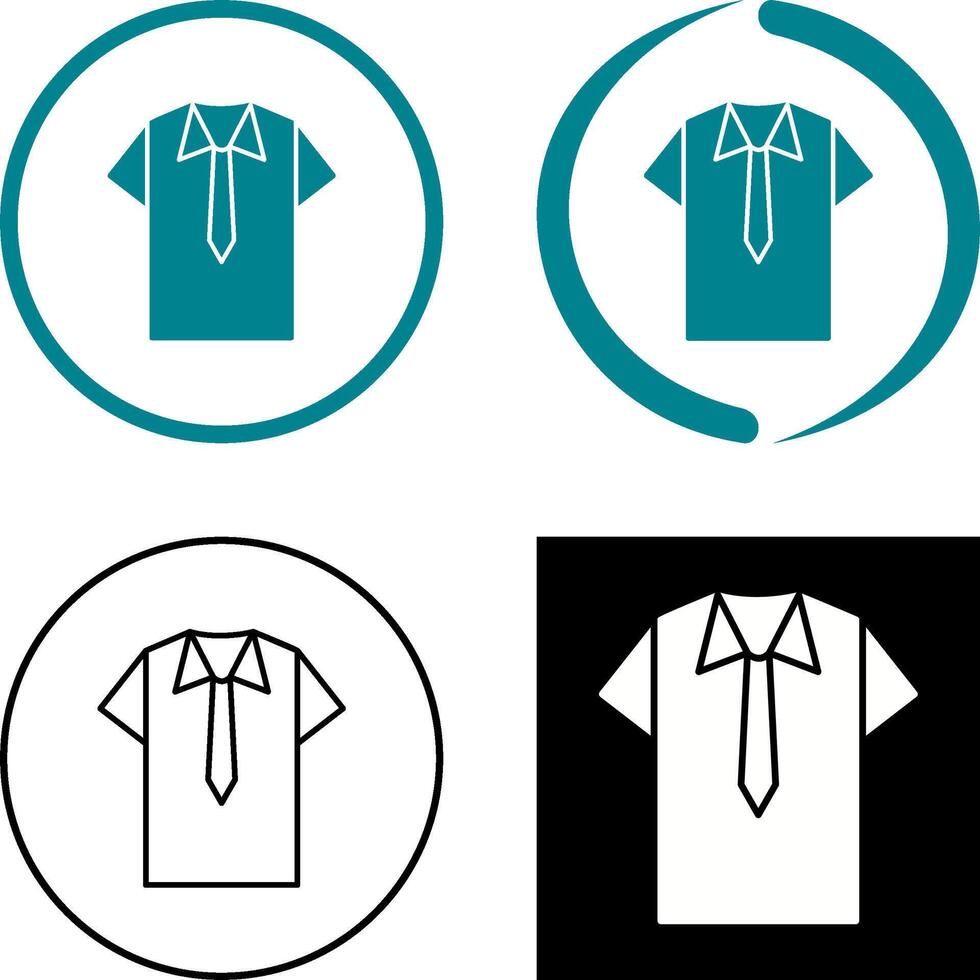 camisa y Corbata icono diseño vector