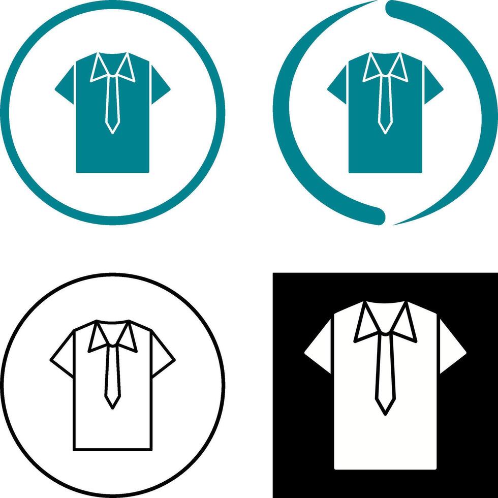 Shirt and Tie Icon Design vector