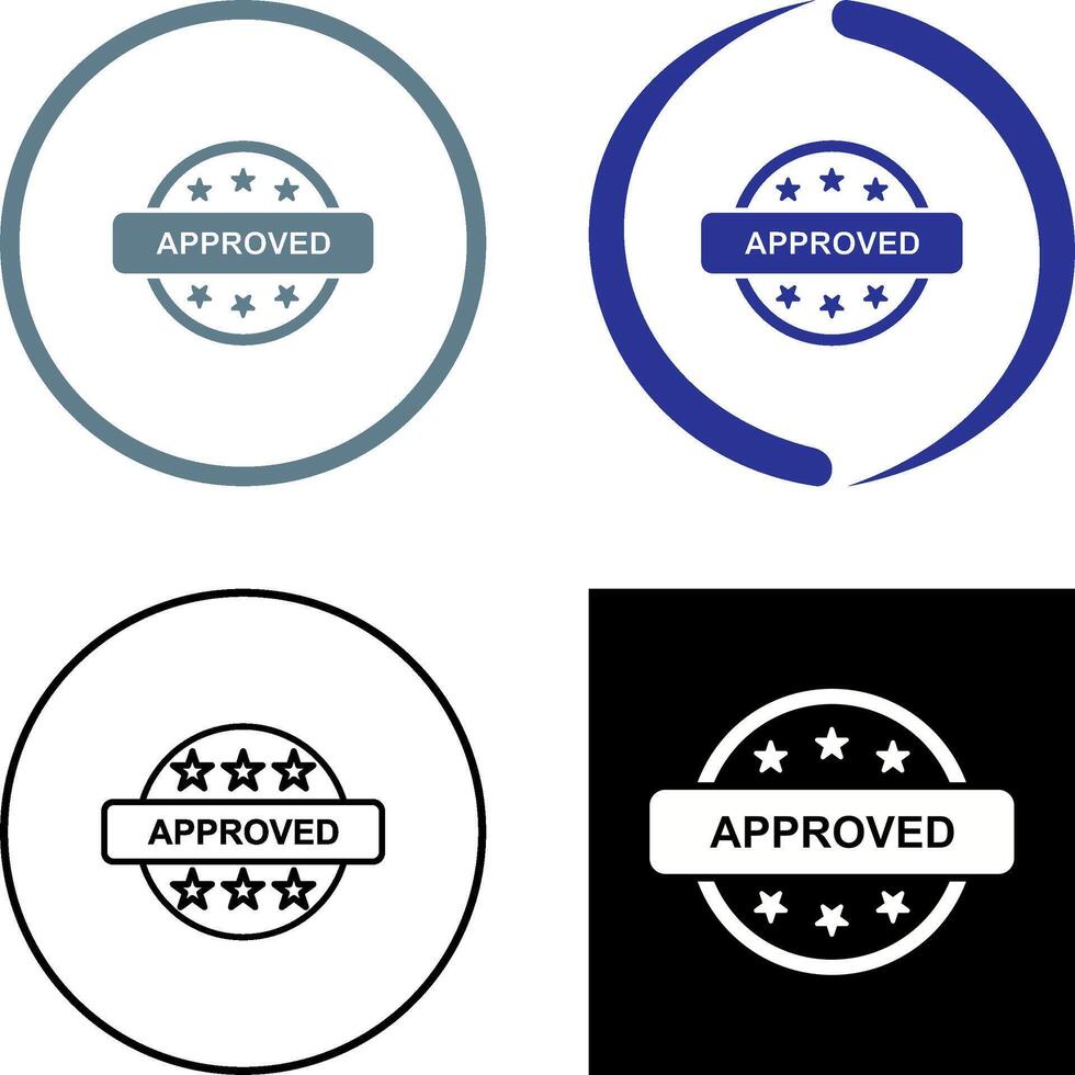 Approved Icon Design vector