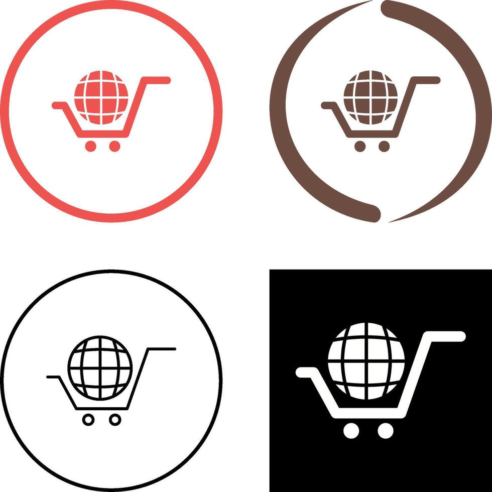 Global Shopping Icon Design vector