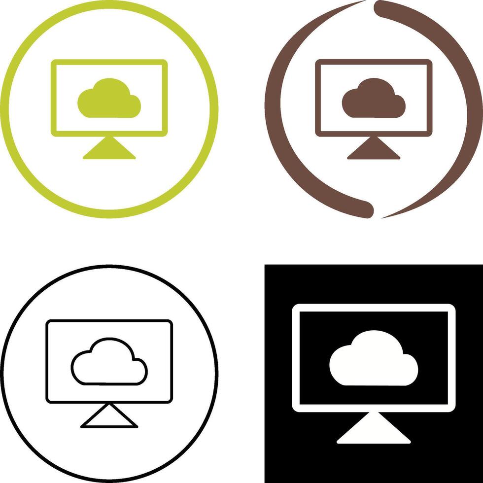 Cloud System Icon Design vector