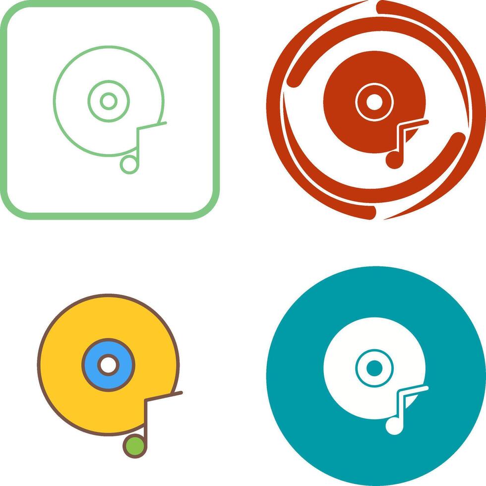 Music CD Icon Design vector