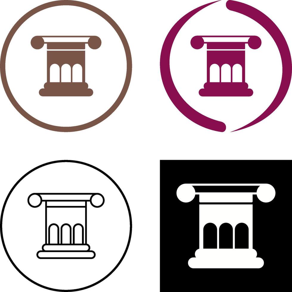 Roman Law Icon Design vector