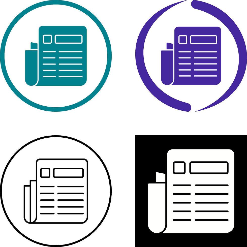 News Paper Icon Design vector