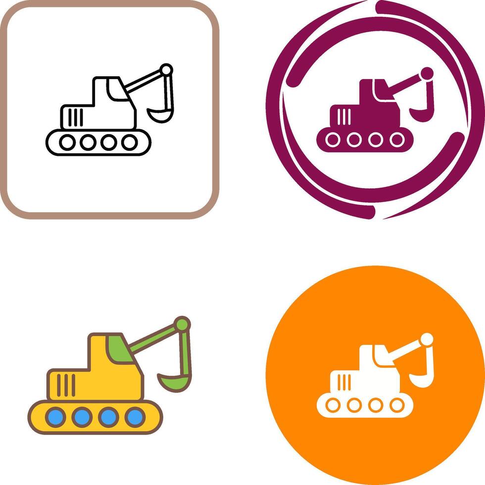 Escavator Icon Design vector