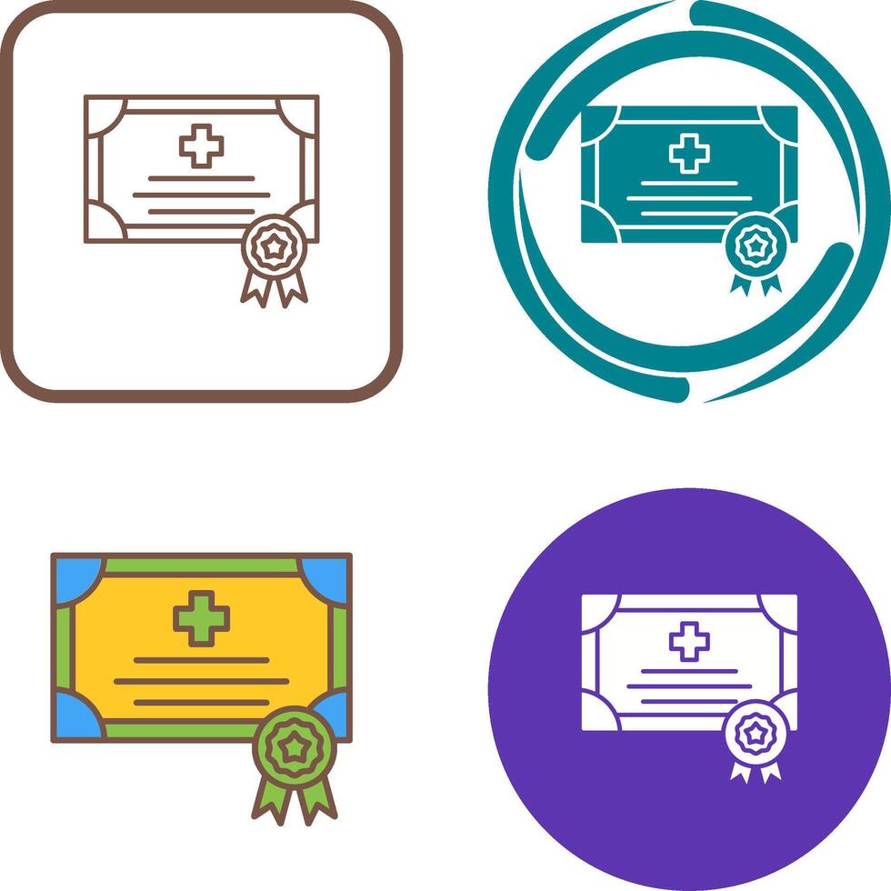 Certificate Icon Design vector