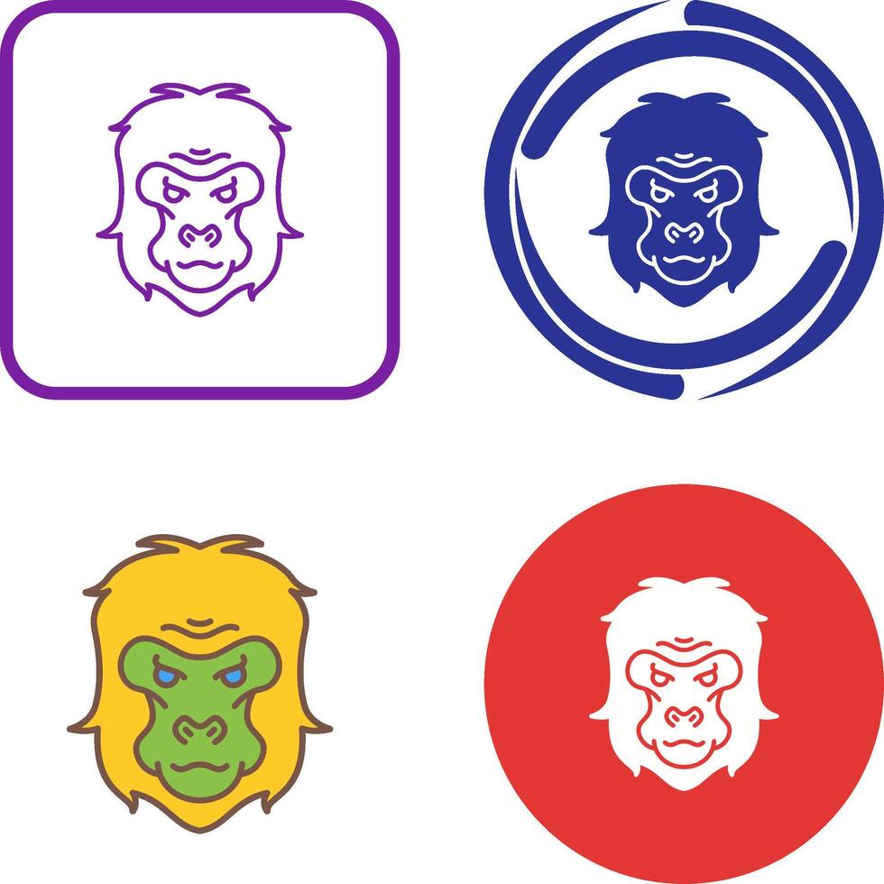 Gorilla Icon Design vector