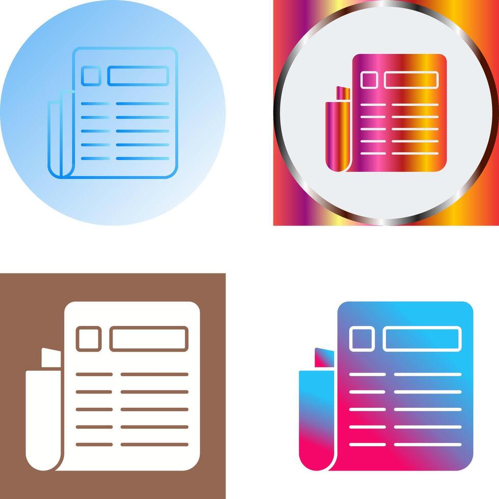 News Paper Icon Design vector