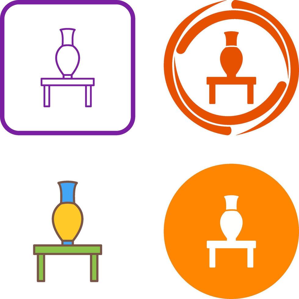 Vase Exhibit Icon Design vector