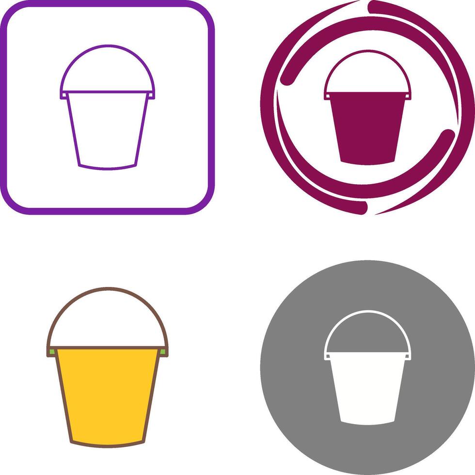 Water Bucket Icon Design vector