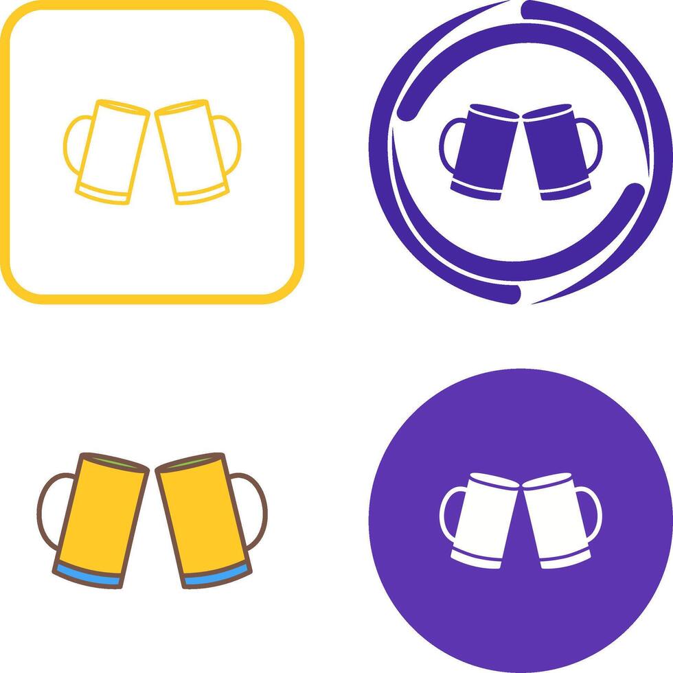 cervezas tostado icono diseño vector