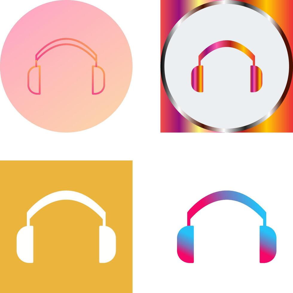 Headphones Icon Design vector