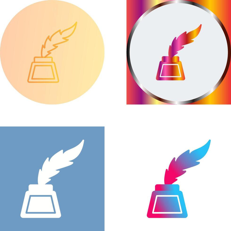 Inkwell Icon Design vector
