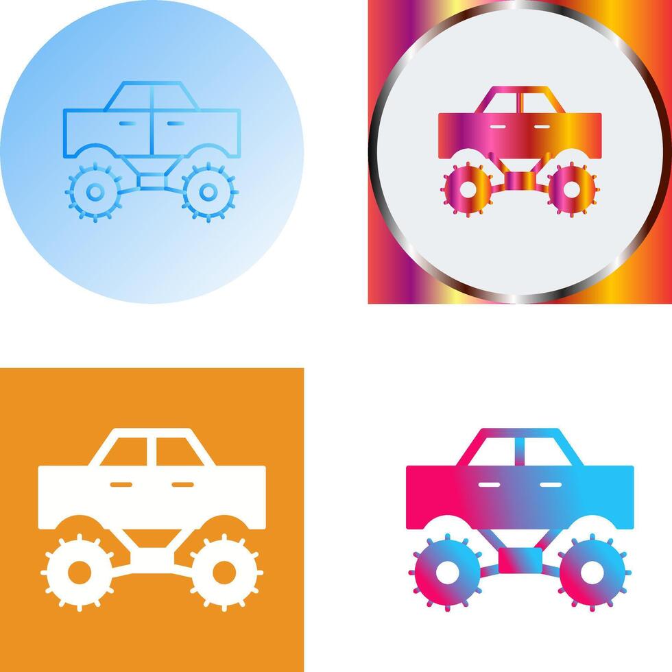 Monster Truck Icon Design vector