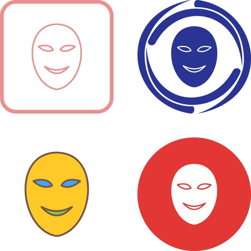 Ancient Face Mask Icon Design vector