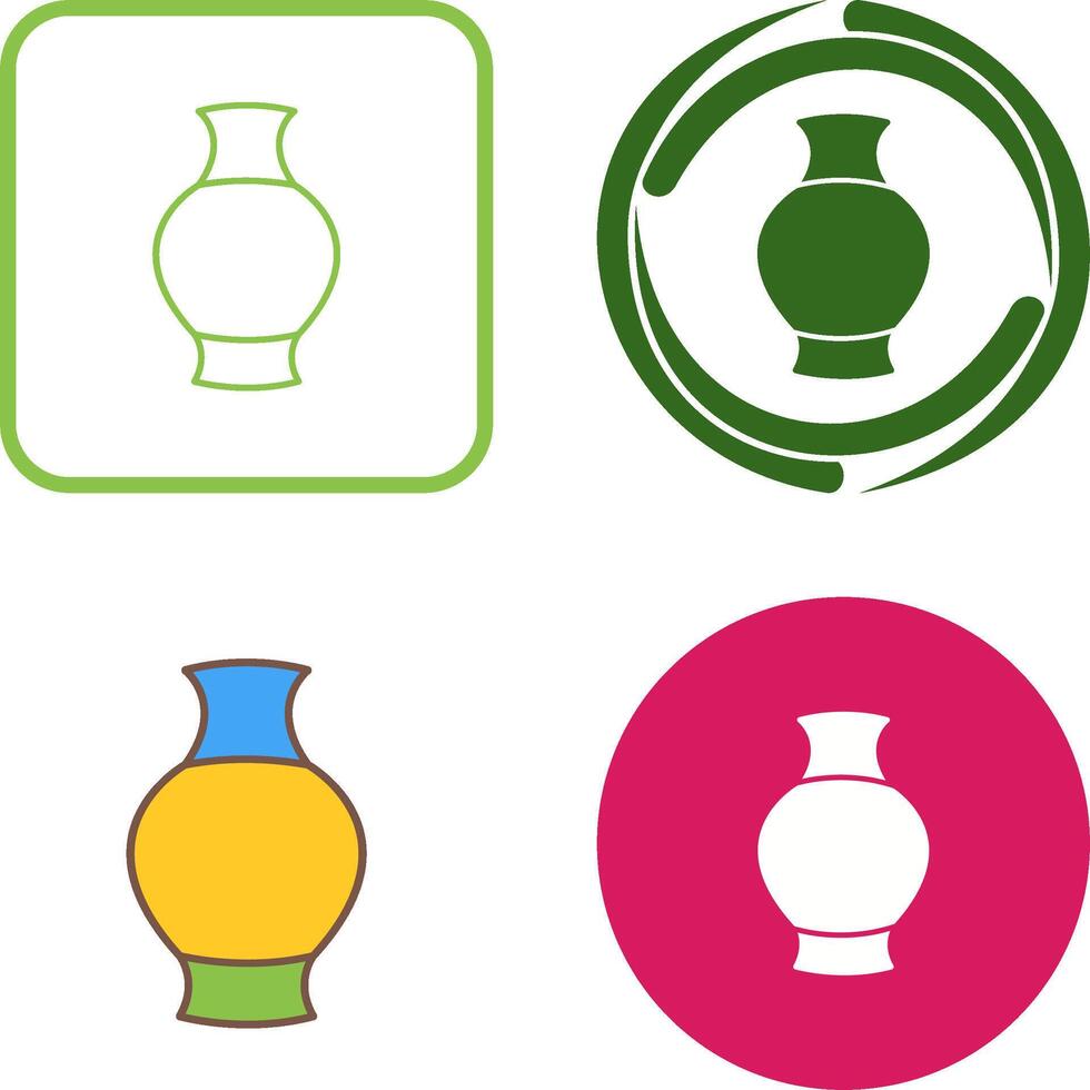 Antique Jar Icon Design vector