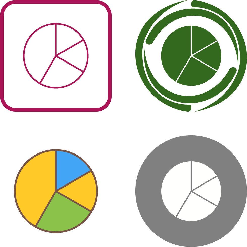 Pie Chart Icon Design vector