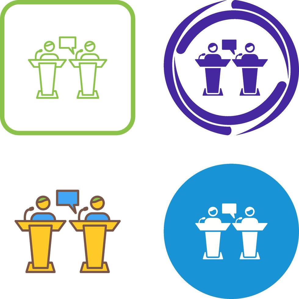 Debate Icon Design vector