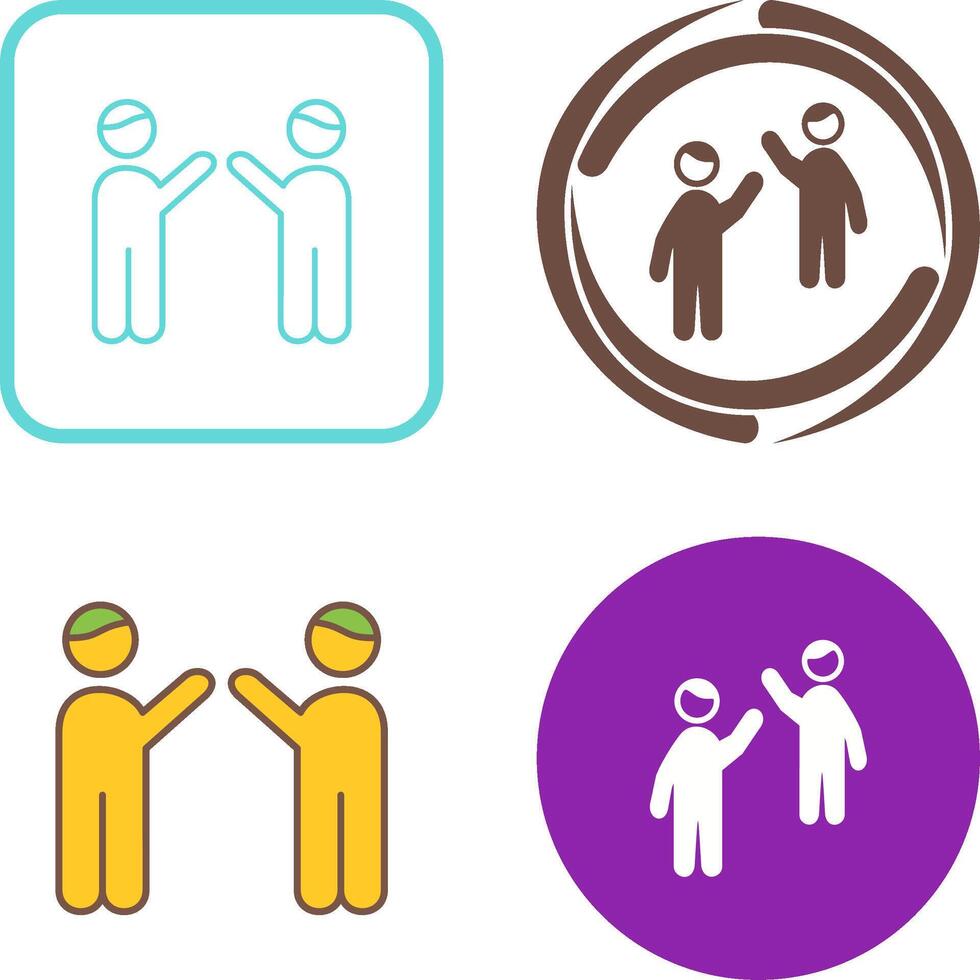 Waing to people Icon Design vector