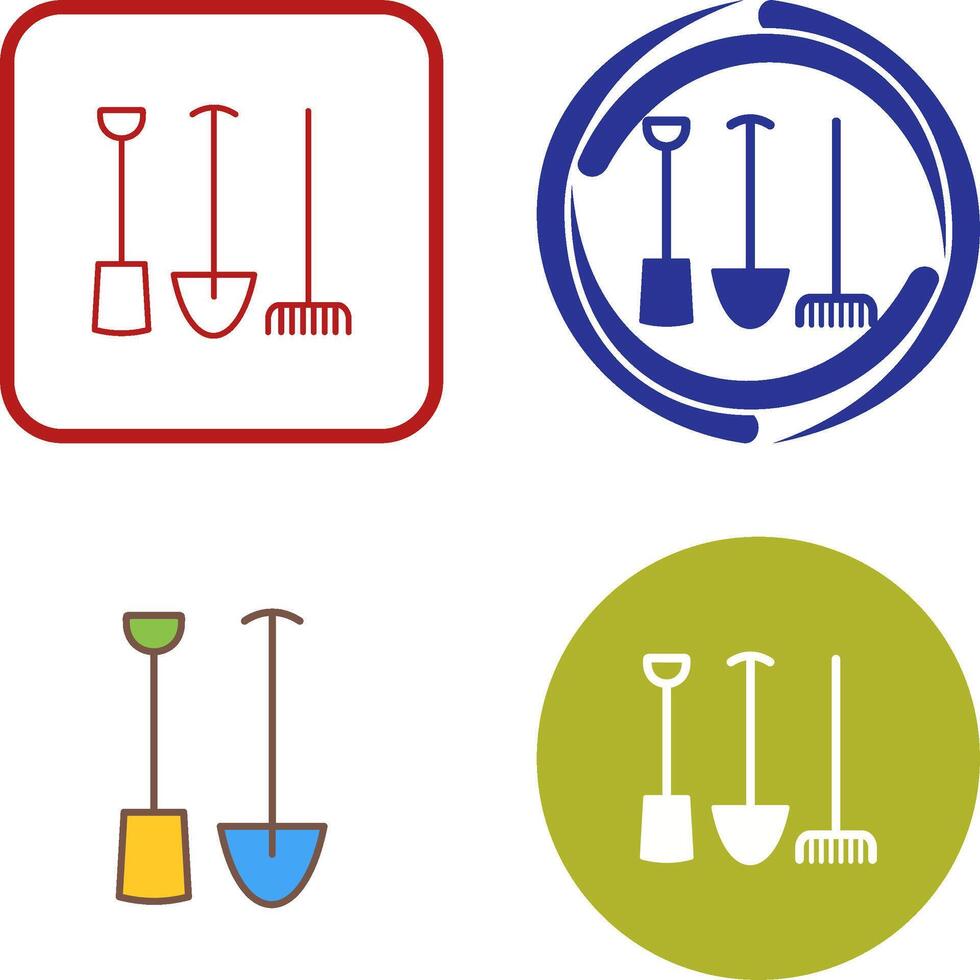 Gardening Tools Icon Design vector