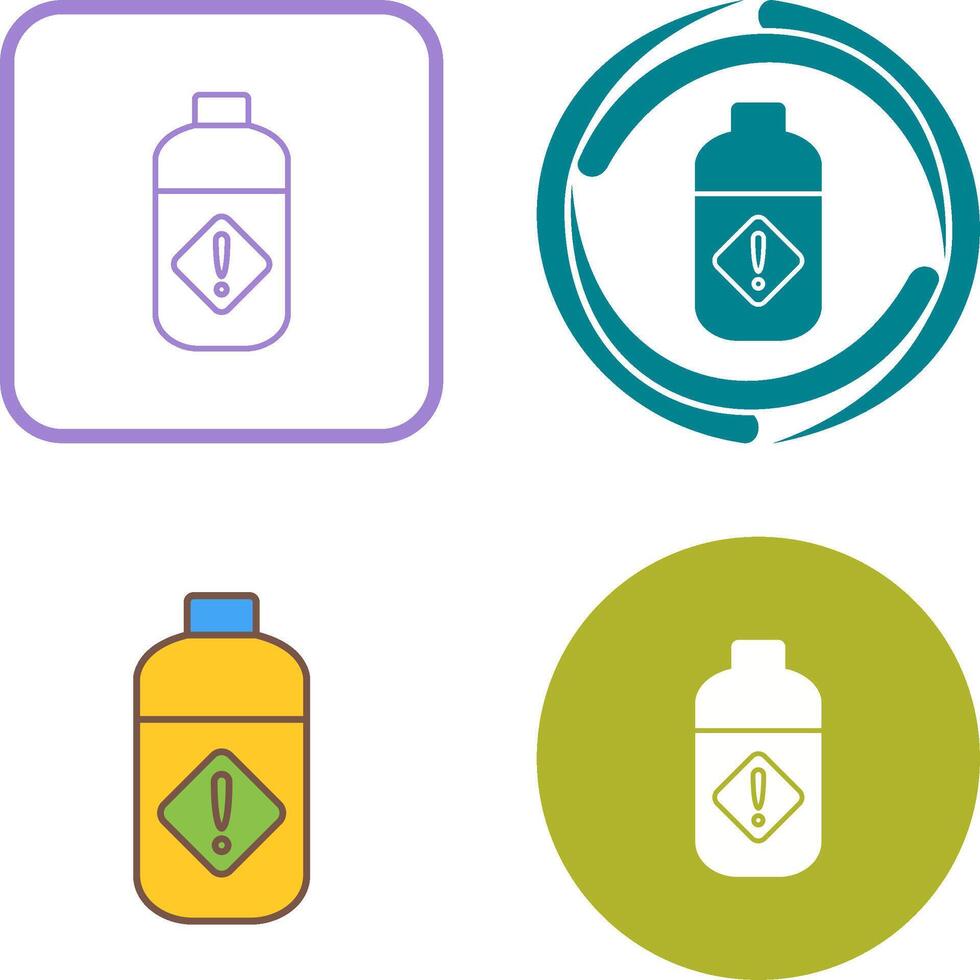 Pesticide Bottle Icon Design vector