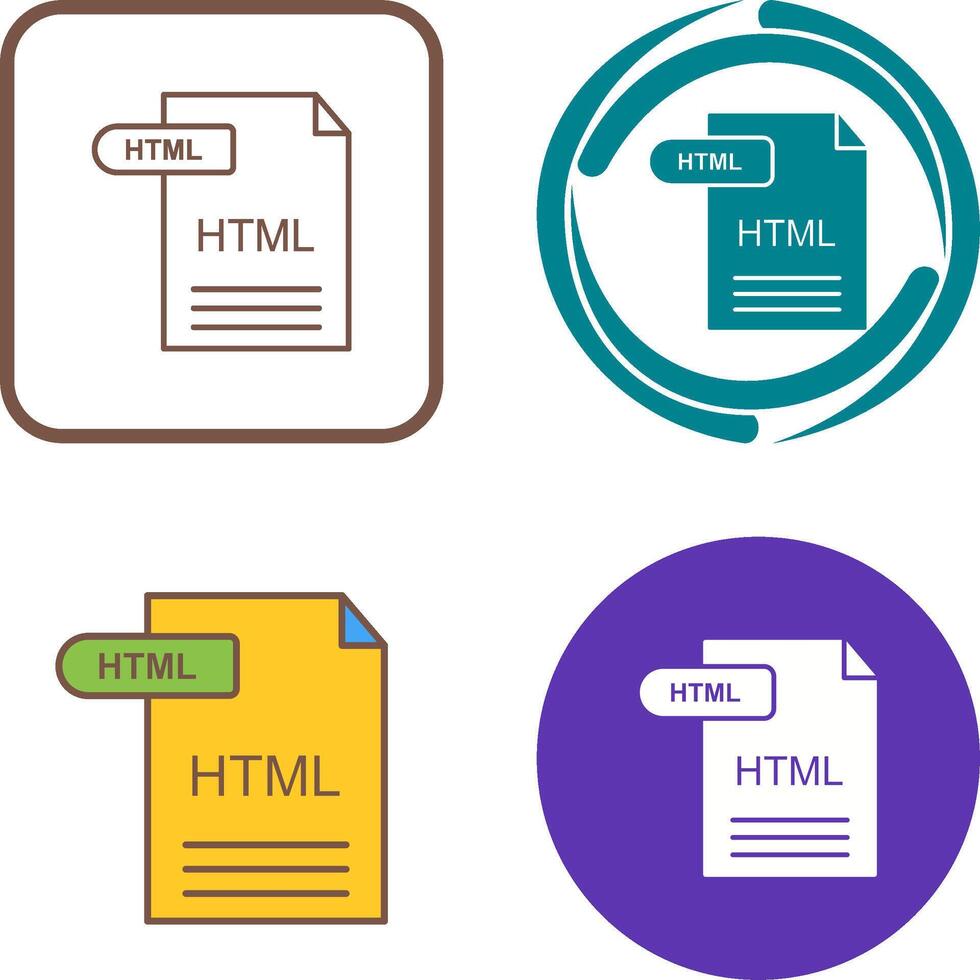 HTML Icon Design vector