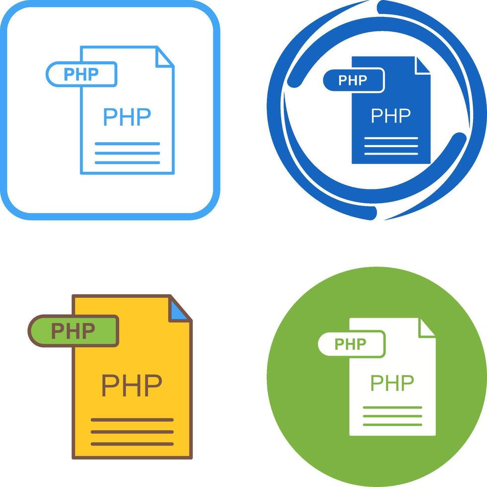 PHP Icon Design vector