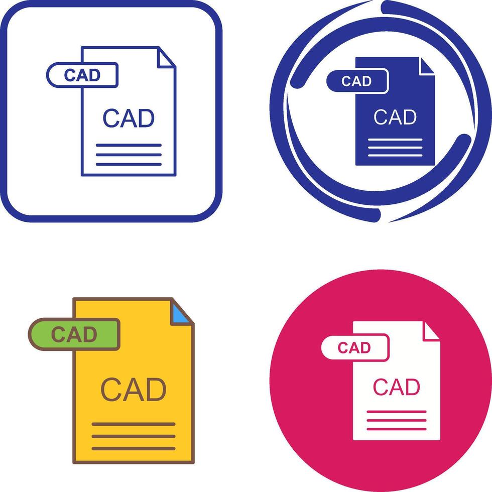 CAD Icon Design vector