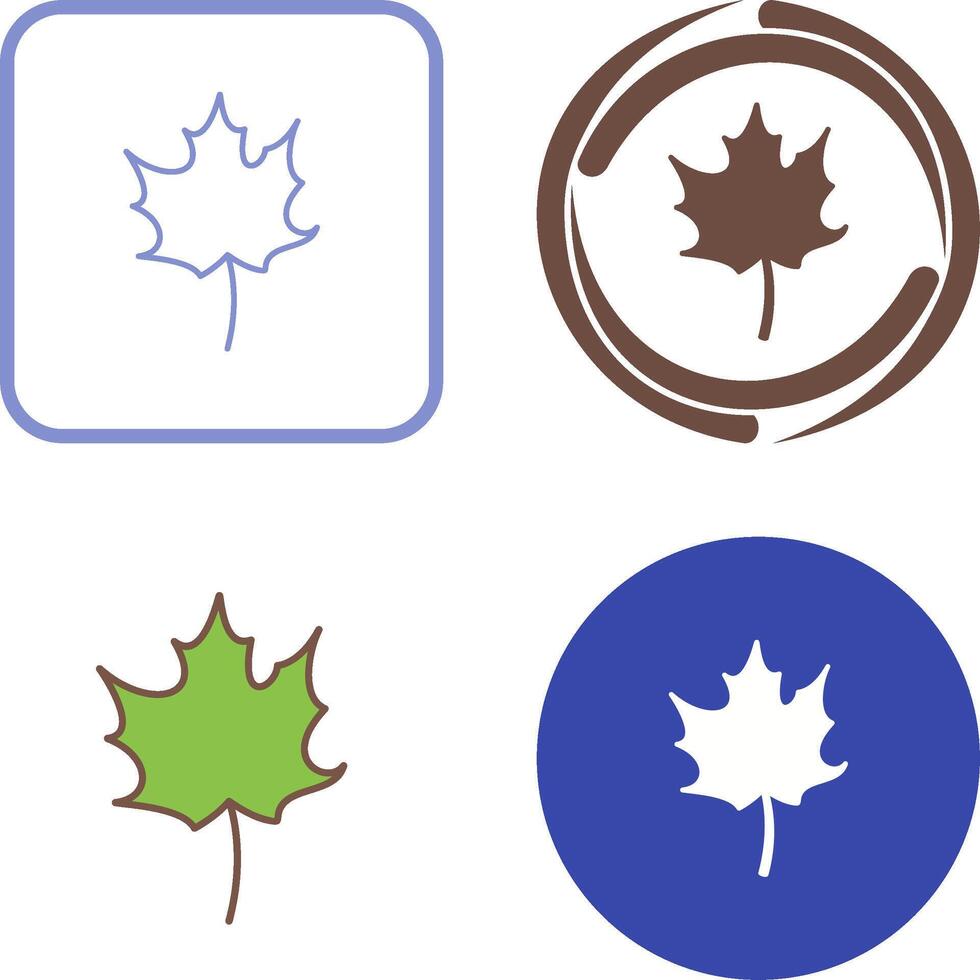 Autumn Leaf Icon Design vector