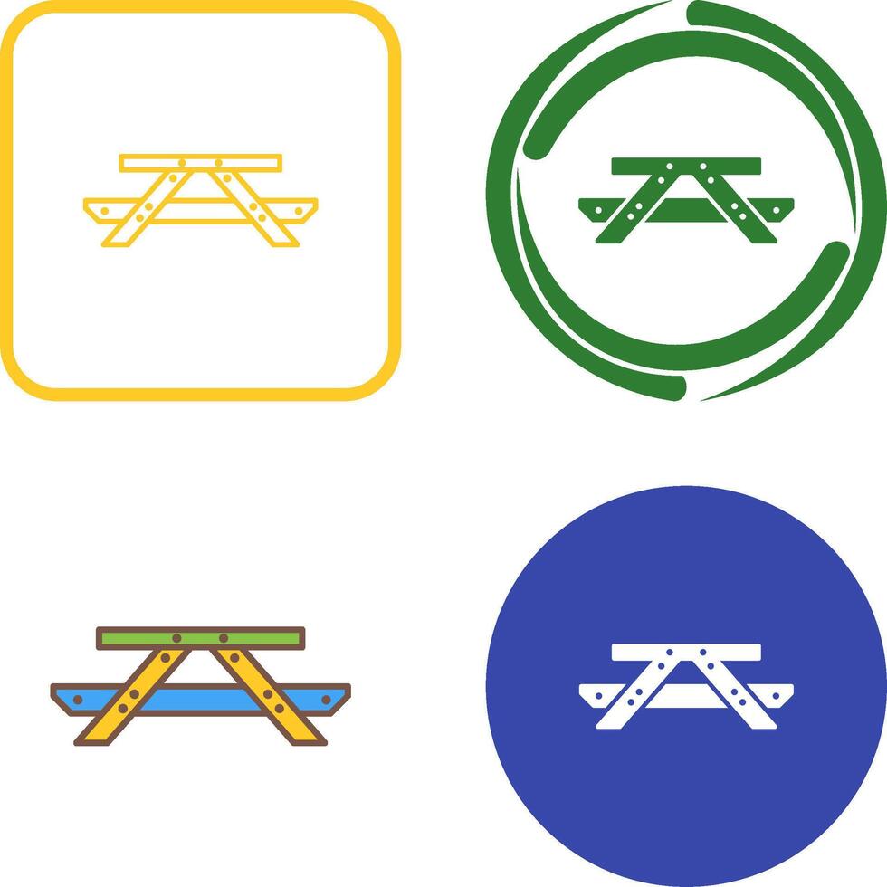 Picnic of Table Icon Design vector