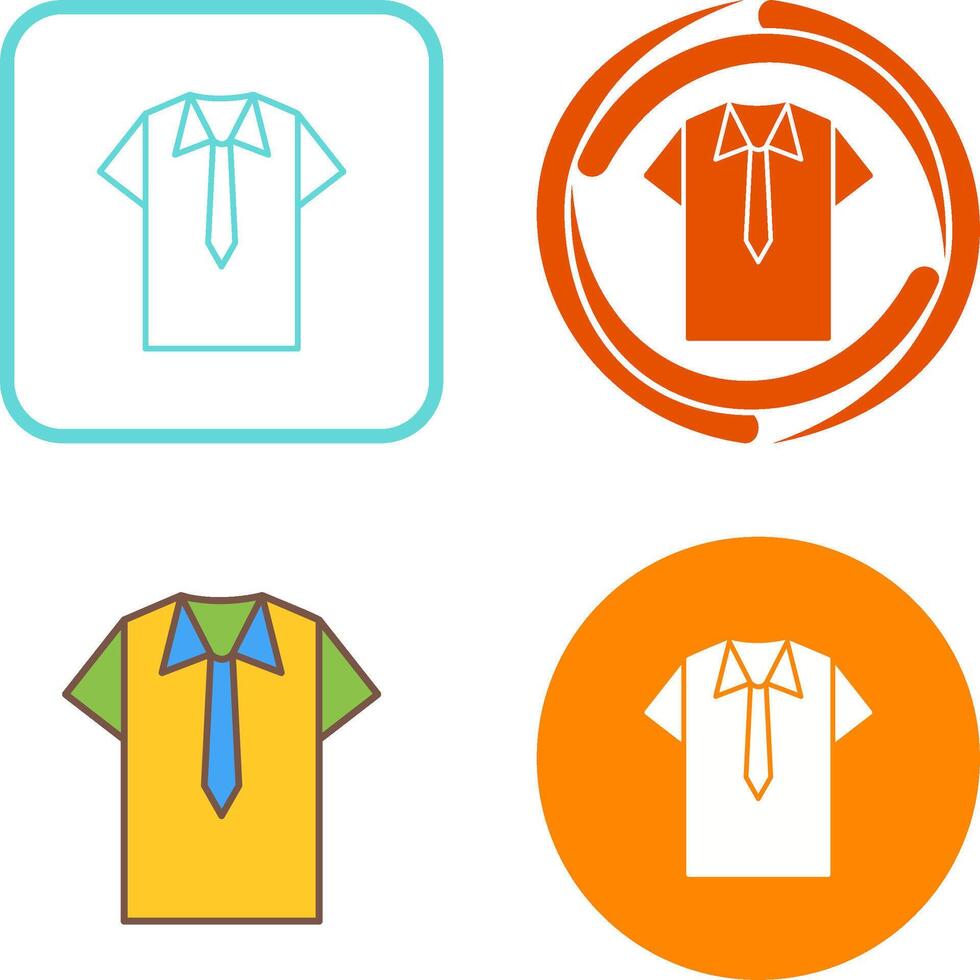 Shirt and Tie Icon Design vector