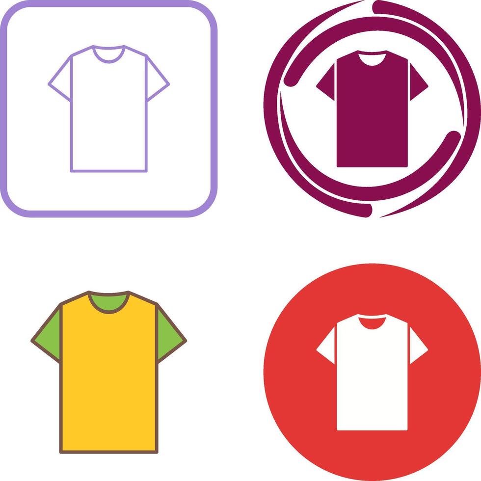 Plain T Shirt Icon Design vector