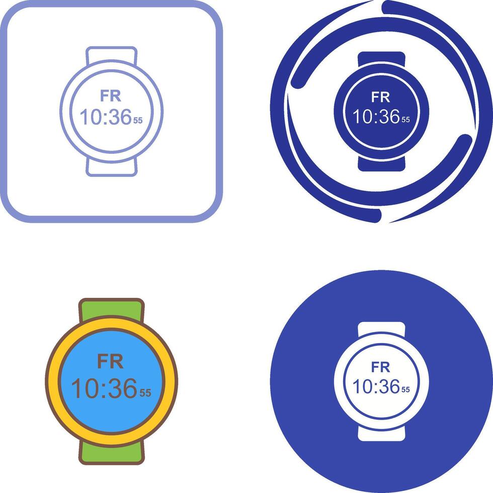 Sports Watch Icon Design vector