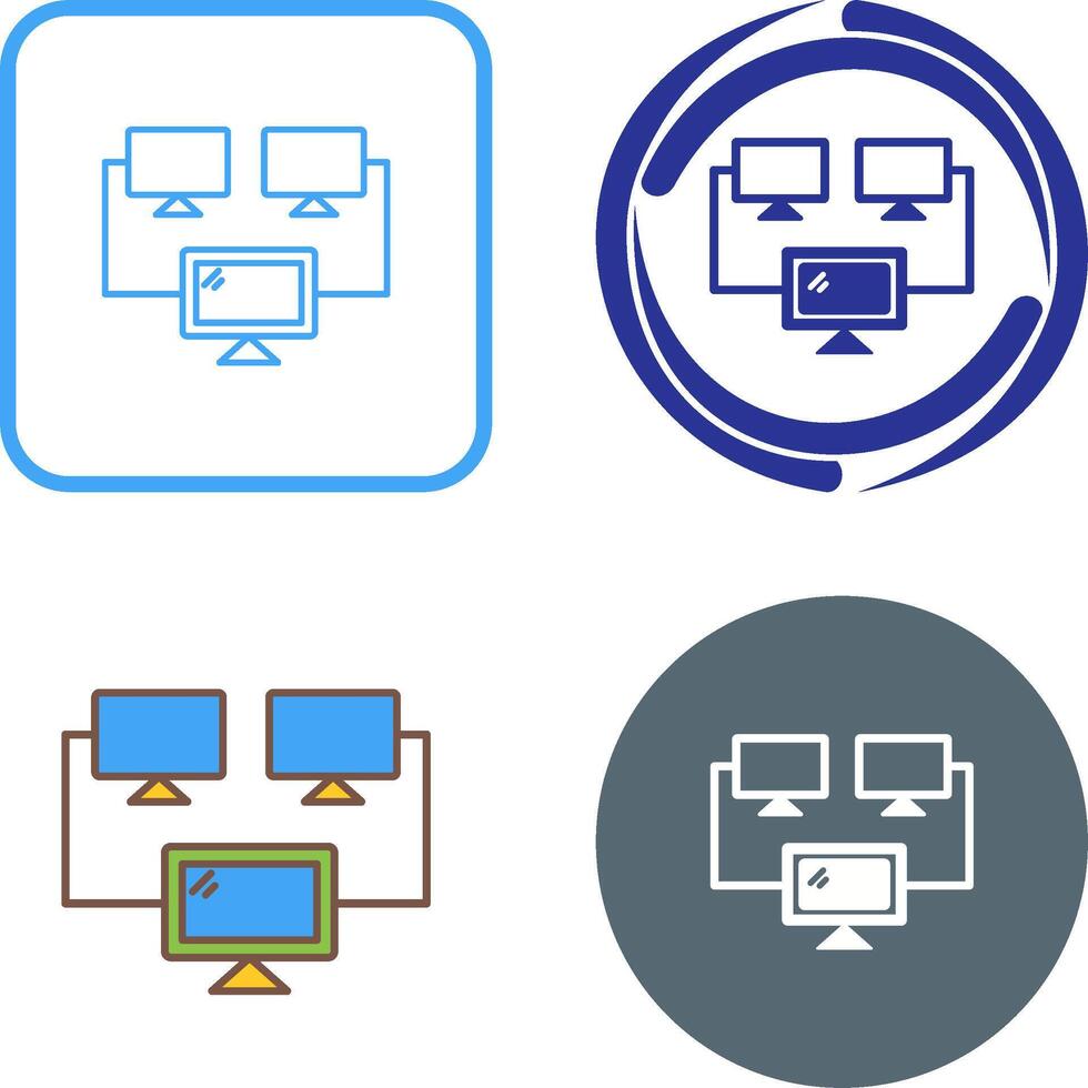 Connected Systems Icon Design vector