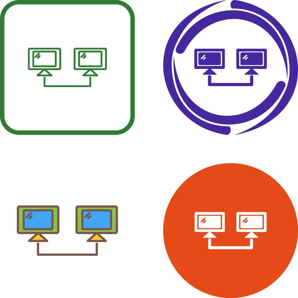 Connected Systems Icon Design vector