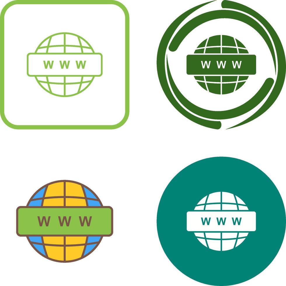 World Wide Web Icon Design vector