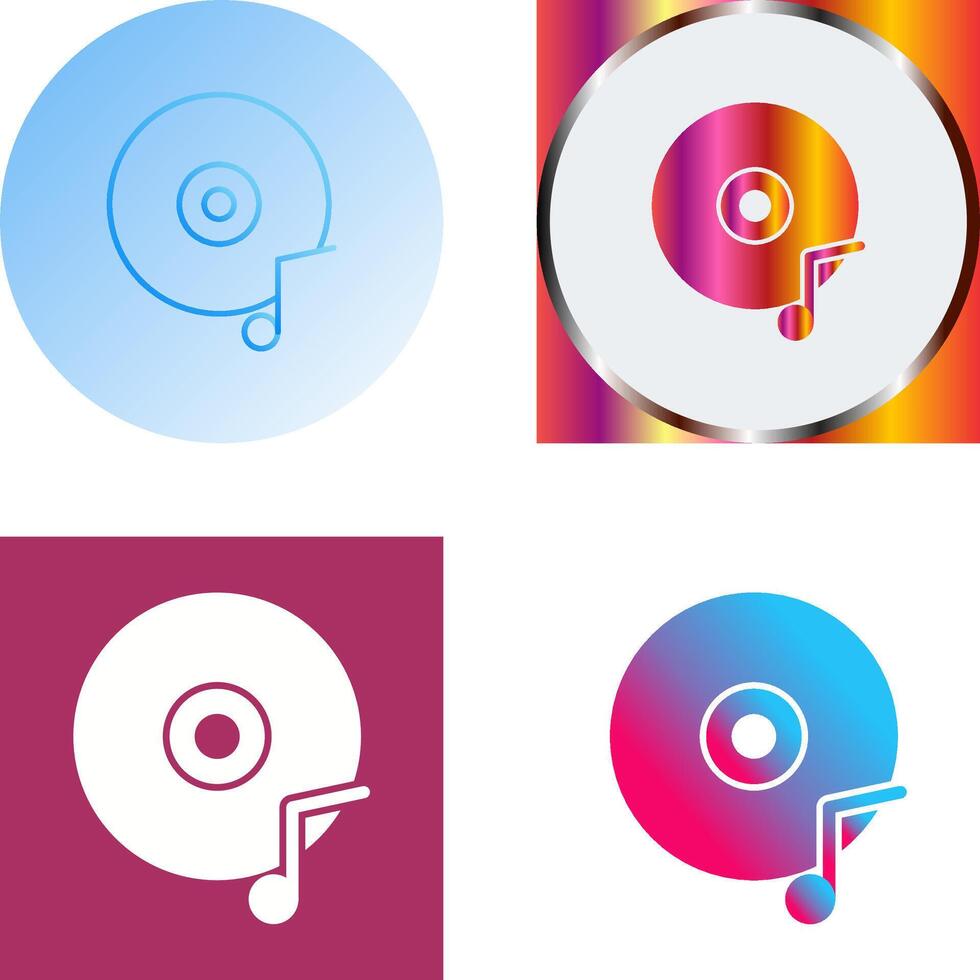 Music CD Icon Design vector