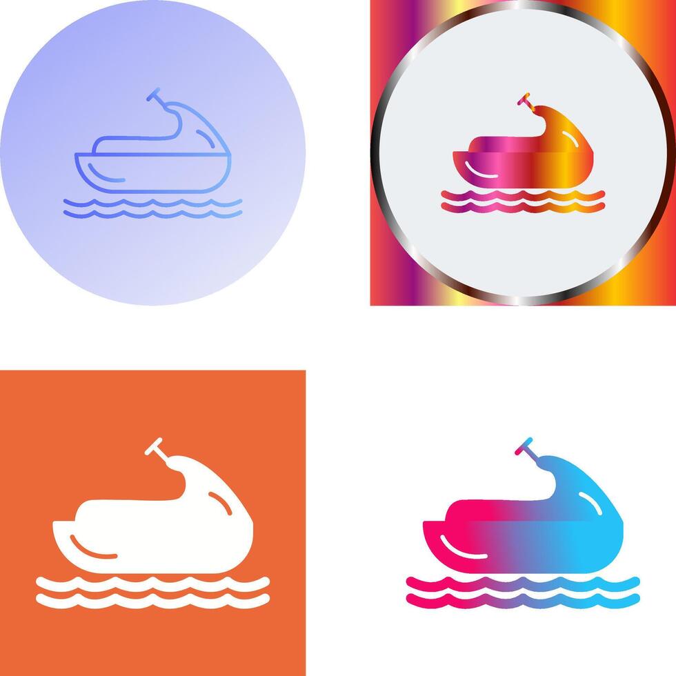 Jet Ski Icon Design vector