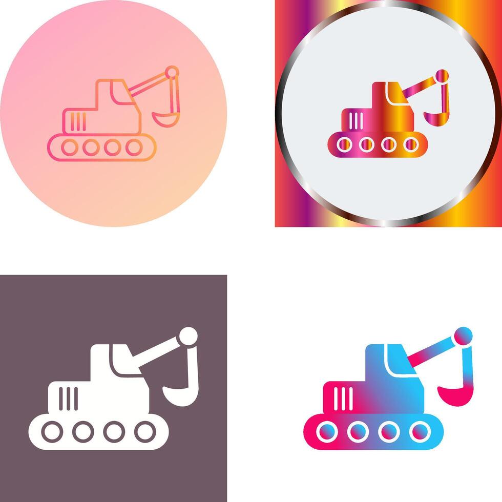 Escavator Icon Design vector